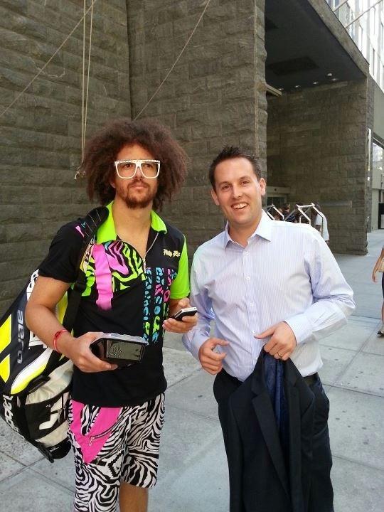 nickbuds's tweet image. Met my hero today! Everyday I'm Shufflin' cheers for the pic, hope you enjoyed the tennis @LMFAO @redfoo
