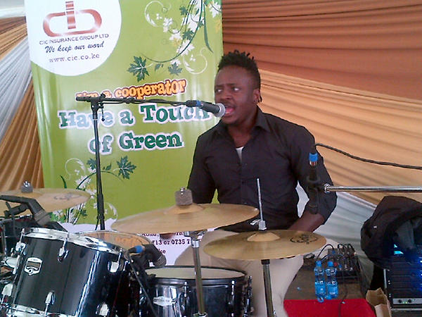 kamaveli's tweet image. @mudigisavara of @SautiSol crazy on the drums at the launch of @CICInsurance #imacooperator #Ecology #CSR project