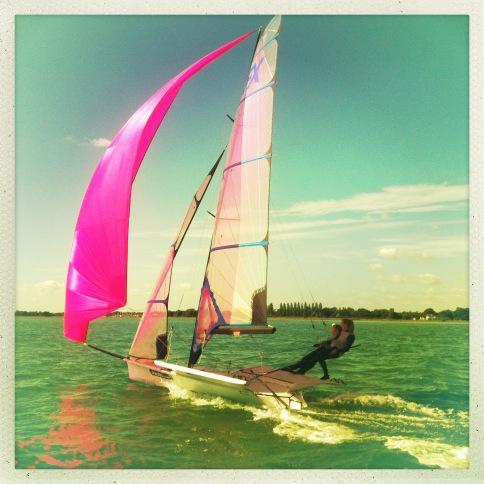 There's a pink storm rising in skiff sailing. Girl Power is taking over the 49er class!