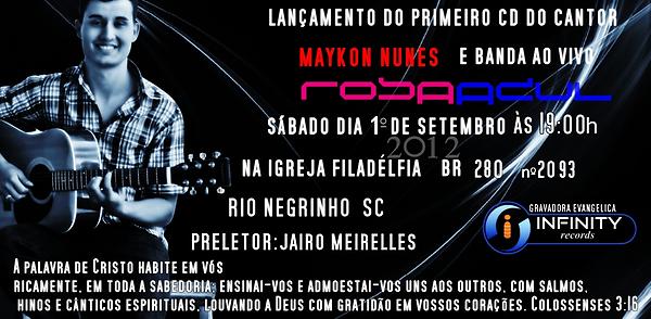 GrInfinityR's tweet photo. Amados irmãos, não deixe de comparecer no lançamento do cantor Maykon Nunes, para adorar ao nome santo de Jesus http://t.co/kLUOMLzU