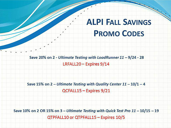 ALP_Int's tweet photo. Here are the Promo Codes for our Fall Savings. http://t.co/yIHe7Txn