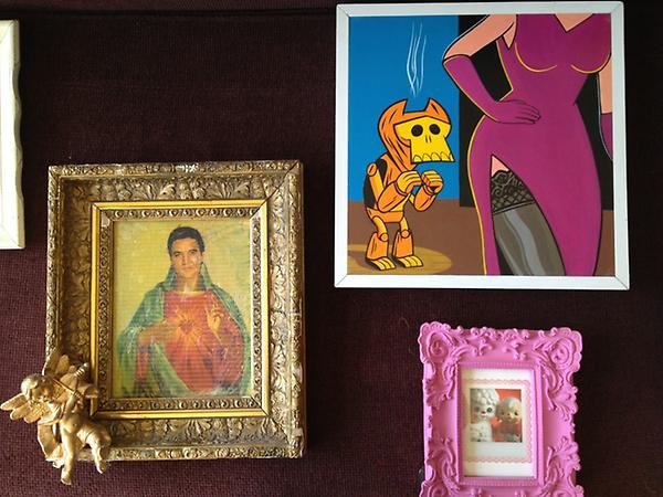 ShanghaiPearl's tweet photo. Considered having all the pop art on one wall but Elvis Christ was too busy. (saving souls) http://t.co/Yf9dKzZK