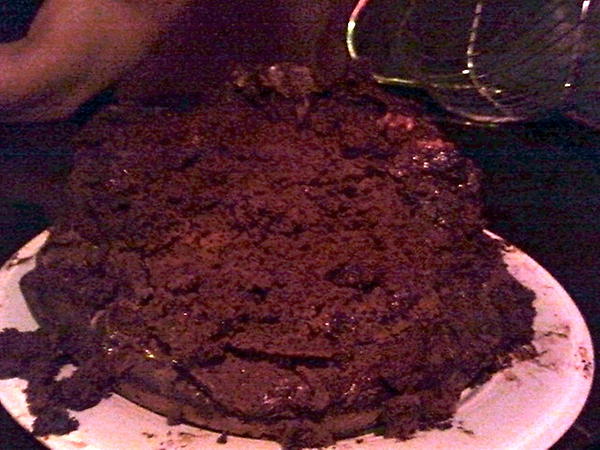 Hackneytrashbar's tweet image. Metal heads eat cake with their faces...