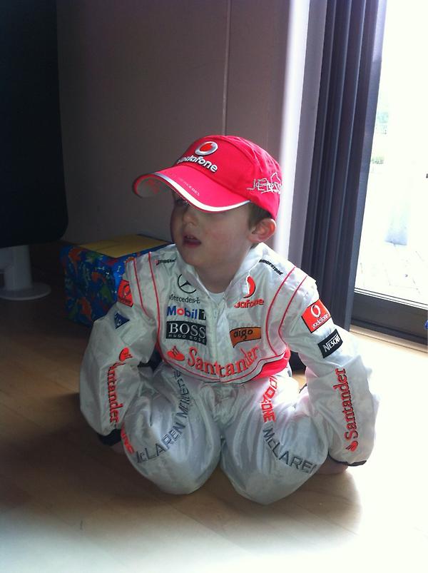 Bliss208's tweet photo. @JensonButton great race today, ure my son's idol, c pic! He'd b over moon with a RT :) http://t.co/u2or1C3m