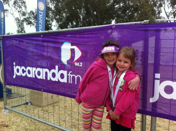 Proud girls with their medals. Thank you Jacaranda for an awesome family event #ltbh #jacawalk