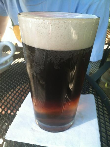 Duck and bunny's delish Lavalambp- cider + Guinness + framboise #saturdaymorningdrinks