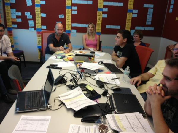 JoeHengemuehler's tweet photo. The team working on Monday's debut of @TheListShowTV burning the midnight oil. (Pause). OK--the Saturday afternoon oil http://t.co/L7bjJdXL