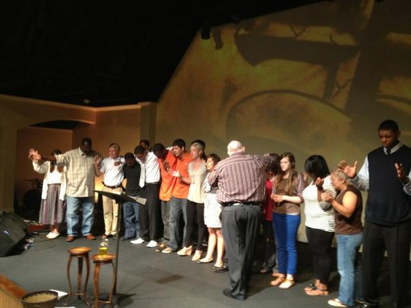 kenmasse's tweet photo. Praying over the youth leaders of Hilltop Church and Care Center Ministries. http://t.co/iMfarHno