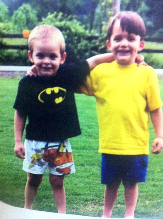 LoganShultzman's tweet photo. Throwback. Me and Demetri. #bestpals #twins http://t.co/0ZOaBWXw