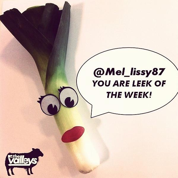 MTVTheValleys's tweet photo. This weeks #leekoftheweek goes to @mel_lissy87 who answered our q correctly! The show airs on the 25th sept! #tidy http://t.co/q2JeGWCN