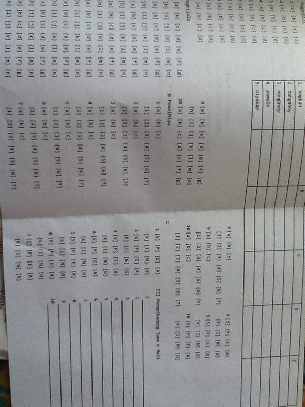 shareeleighann's tweet image. HI ANSWERSHEET SA FILIPINO. UNTAG DAGHAN KAG TAMA PAG ICHECK NI MAAM. AGAIAA WHOOO! #LESDOTHIS