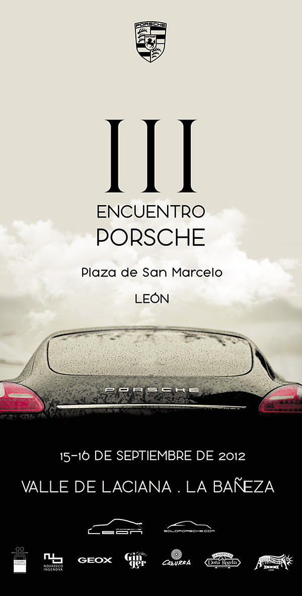 ClubPorscheLeon's tweet photo. Buenas a todos, aqui os dejo el cartel del III Encuentro Porsche León. 1415-16 de Septiembre http://t.co/MuR2WvJr