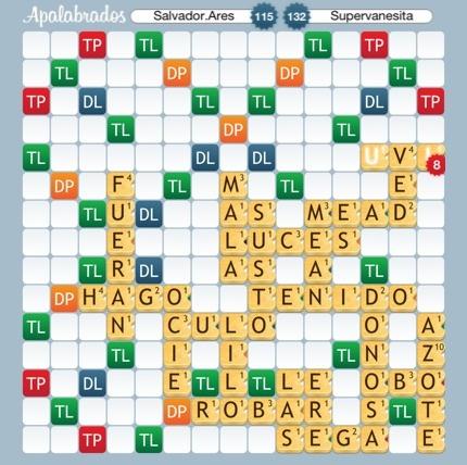 Salvador.Ares jugó 'UVI' por 8 puntos contra Supervanesita <a href="/Apalabrados/">Apalabrados</a> @EtermaxGamesf