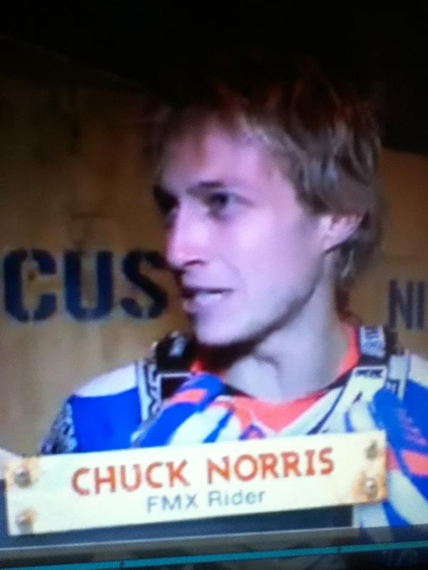 minideisel's tweet image. Watching nitro circus live! And chuck Norris is on there