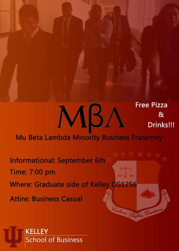 Come learn about the opportunities @MuBetaLambda provides for those interested in business careers! All majors welcome!