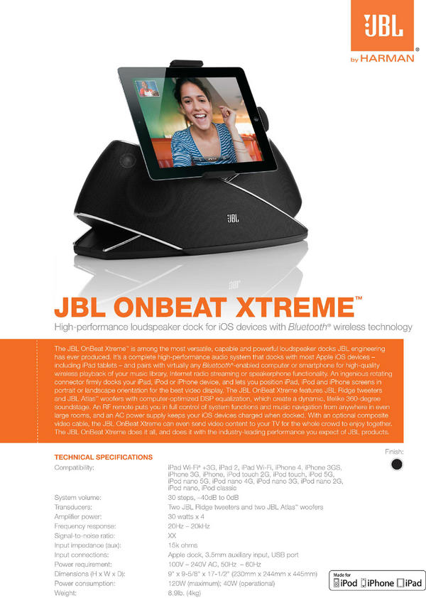 JBL On Beat Xtreme - Bluetooth Speaker