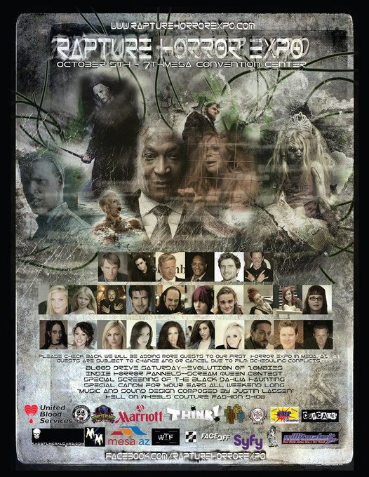 Oct. 5th-7th RAPTURE HORROR EXPO at the Mesa Convention Center in, AZ.Buy your tickets http://t.co/Z6MUaRCb