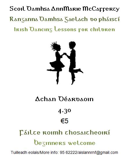 aislannrnf's tweet photo. Ranganna damhsa gaelach do pháistí le Scoil Damhsa AnnMarie McCafferty achan Déardaoin,4.30.Fáilte roimh thosaitheoirí. http://t.co/aQLeW2YZ