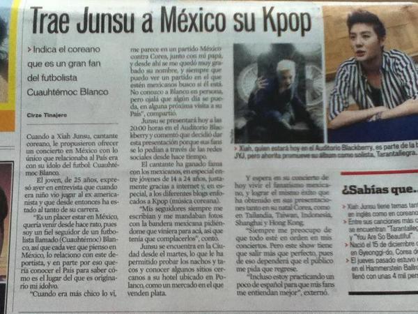 RT @Danysssme: RT <a href="/kriztina01/">Lovesick</a>: Awww... Junsu!!! aqui esta el periodico ;)