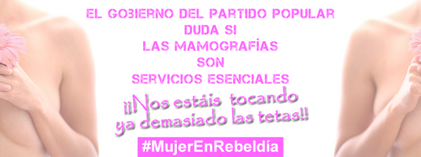 LalaOoops's tweet photo. Me declaro #MujerEnRebeldía este gobierno me está tocando las tetas. ¡¡Las mamografías son servicios esenciales! http://t.co/TslEkSTS