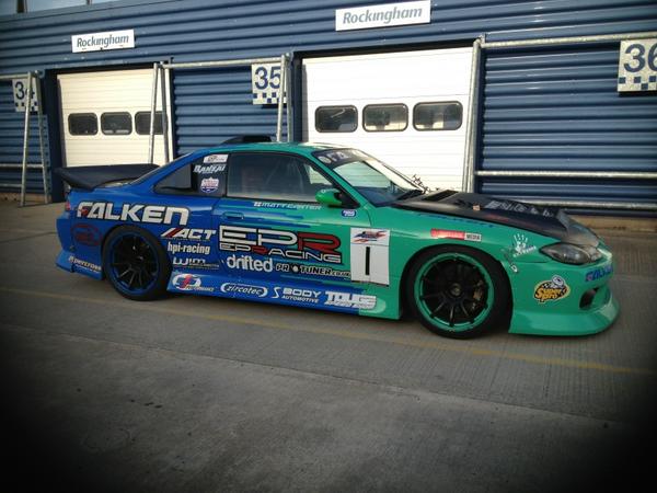 Been learning the ropes with 2011 Brit Drift Champ Matt Carter in his 500 horse 200SX. Tyres used? 16 box fresh Falkens