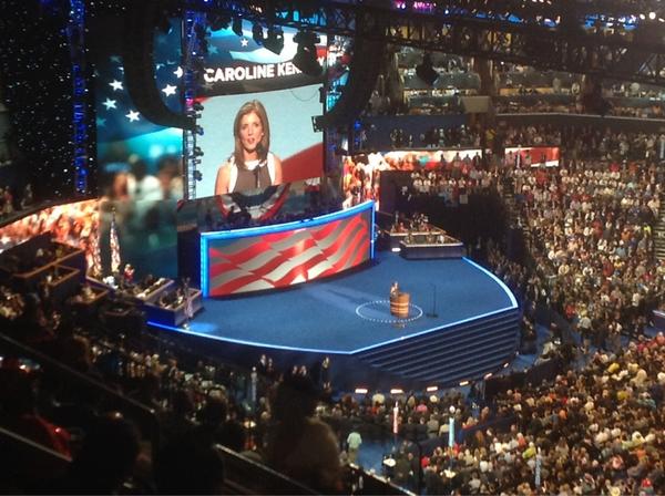 NewFrontierJFK's tweet photo. Caroline Kennedy takes the stage at #2012DNC. http://t.co/jILPtn1W
