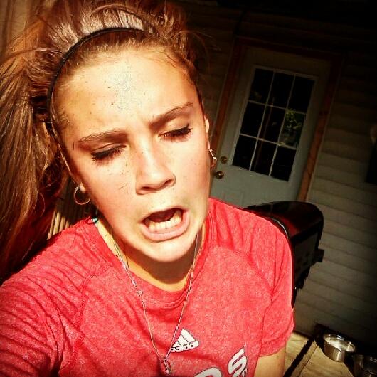 correylayne's tweet image. I mowed another yard. #sameexpression lol