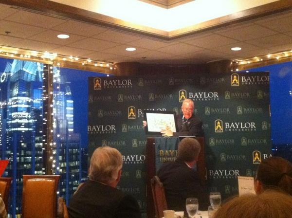 Baylor's tweet photo. #ProFuturis! MT @justicewillett: Honored to be w/ @Baylor Pres Ken Starr &amp; #BaylorNation in #Austin. #SicEm #txcot http://t.co/xtG5Wkyc