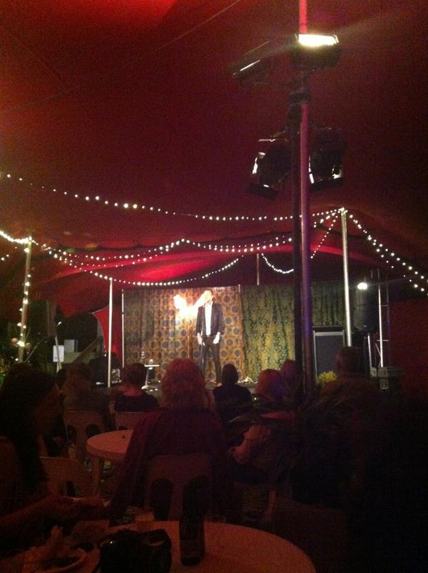 abcbrisbane's tweet photo. 612 Breakfast producer Scott RT @TheJenHansen: Storytelling at @BrisWritersFest - @scottspark takes the stage. http://t.co/UNLrh2Sk #BWF50