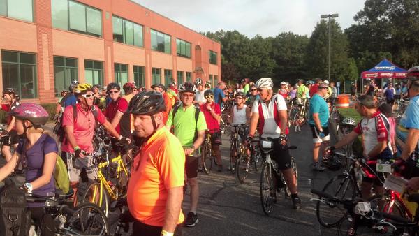 The start of Montauk We Hope - a 75 mile ride