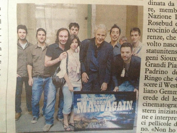 manbornagain's tweet photo. Our Eclypsed Word team with Mr.Giuliano Gemma! #giulianogemma #manbornagain #Lakota #Wolakota http://t.co/YuNvK4Yy