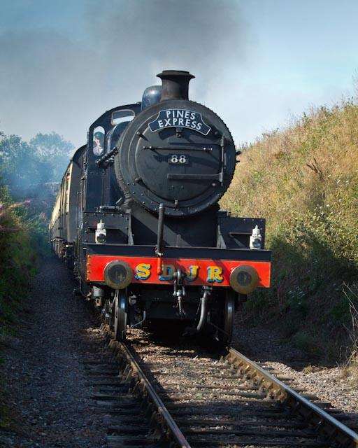 stockferret's tweet image. To commemorate last #PinesExpress 50 years ago ex #S&amp;amp;D 88 carried headboard today on #WestSomersetRailway