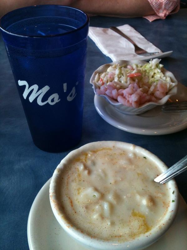 Lunch at Mo's #bestclamchowder can't come to the beach without eating here.