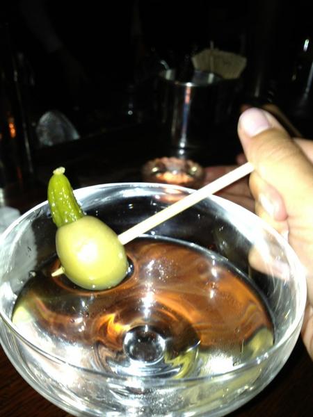 That is a VERY dirty martini right there.