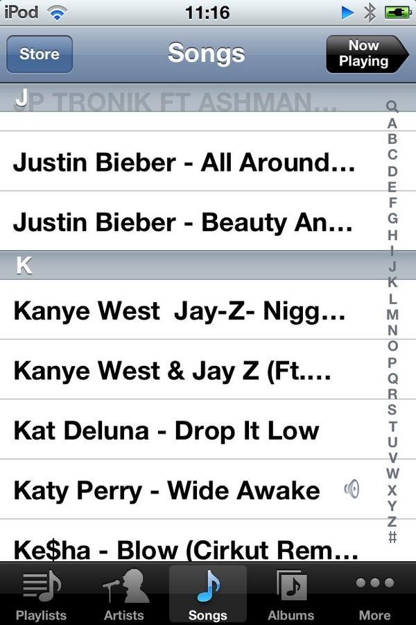 LeylaUral's tweet photo. Brother has got @justinbieber on his iPod #proud http://t.co/3CSSY59o