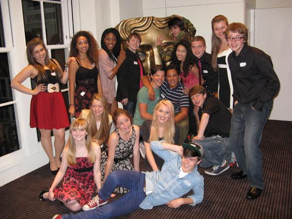 ItsSarioSolomon's tweet photo. @NYMTuk reunion at BAFTA ! @13WestEnd @MrJasonRBrown http://t.co/8fzoh4tn