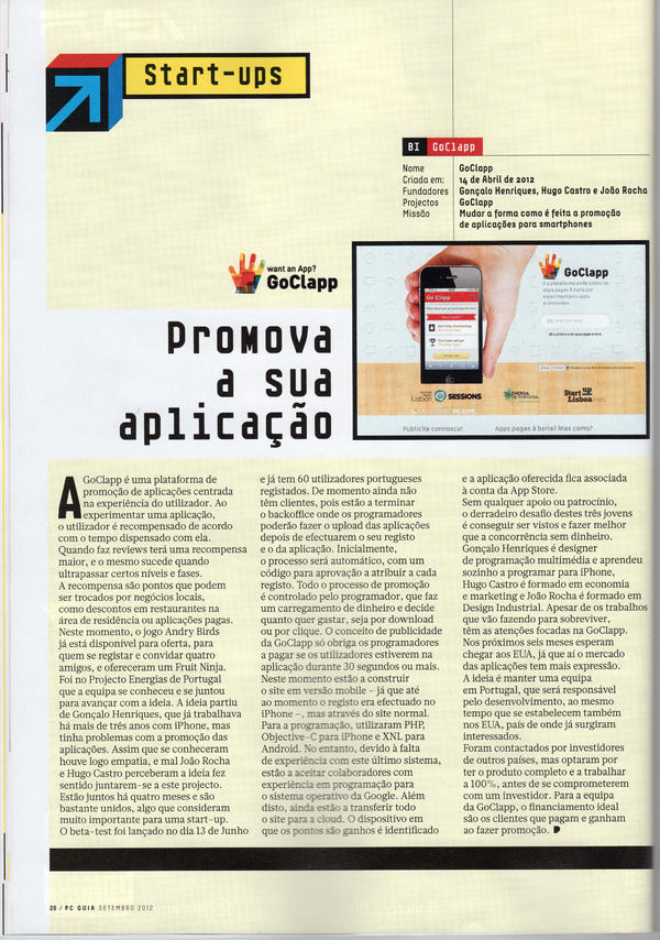 TheGoClapp's tweet photo. We just got a full page article in a computers magazine. So proud. http://t.co/Sl503wvq