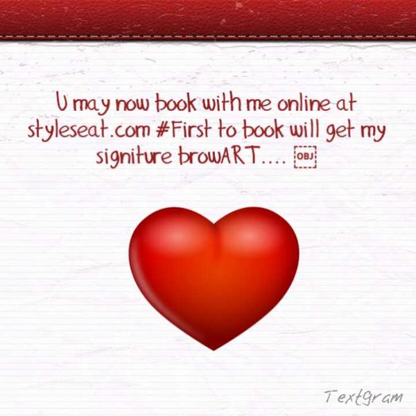 THEFACEKID's tweet photo. Book an appt first 5 will receive free #BROW/ART http://t.co/AdMliJcY