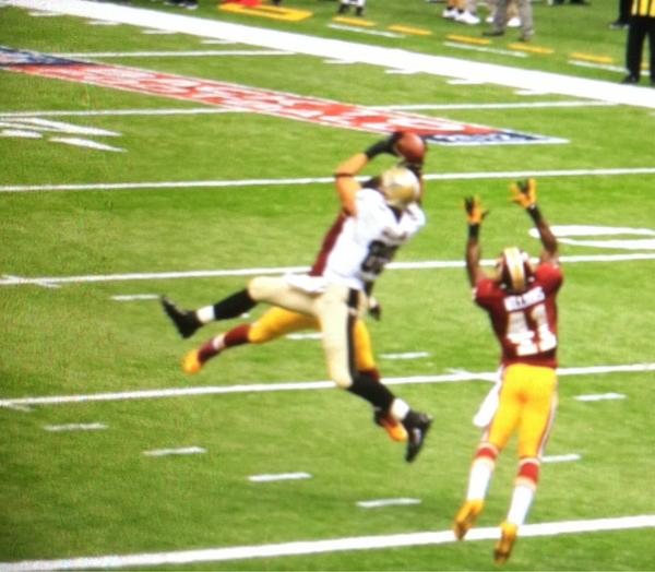 bridget6860's tweet photo. @TheJimmyGraham Awesome pic of you that i took at the game yesterday. Who Dat! http://t.co/uepYireM