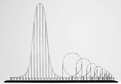 JonCarling's tweet image. A rollercoaster designed to kill the passengers. #funwithphysics