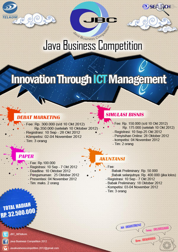 <a href="/BEM_SI/">BEM SeluruhIndonesia</a> SEARCH IM Telkom proudly presents Java Business Competition 2012, REGISTER your team IMMEDIATELY. :D