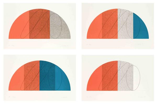 VipArtFair's tweet image. #vippreview Prints! Robert Mangold @BAEDITIONS 'Semi-Circles I-V'