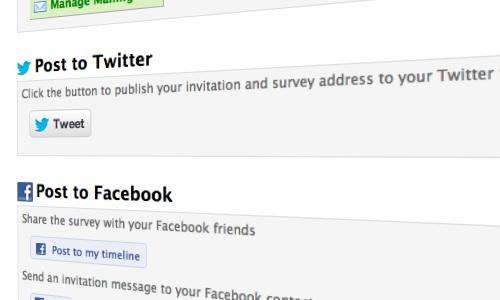 questionform's tweet image. Publishing your survey on social networks as just got a lot more easy. One click post to Twitter, Google+ and Facebook.