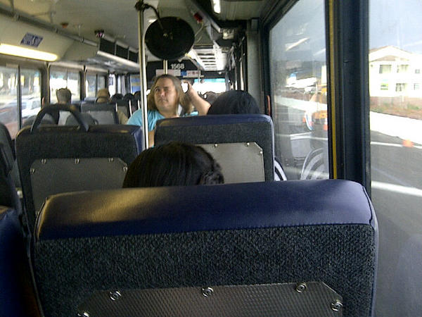 zacharycepin's tweet image. Dude standing up, brushing his hair...on the bus at 9am. And then he puts on a hat. #goldengatetransit