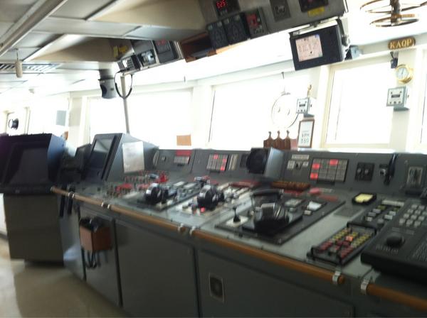 On the bridge of the research ship Atlantis #WHOI
