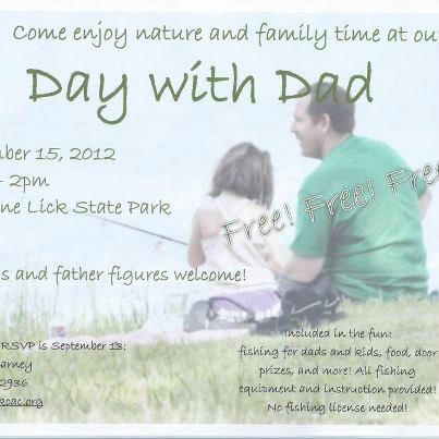 FREE "Day with #Dad" Saturday, September 15th hosted by the Community Action Commision. Big Bone Park from 11-2