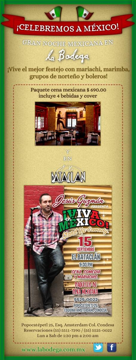 LABODEGACONDESA's tweet photo. ¡Celebremos a México en La Bodega!
Reserva! 55117390 - 55252473 http://t.co/mLMA9PLA