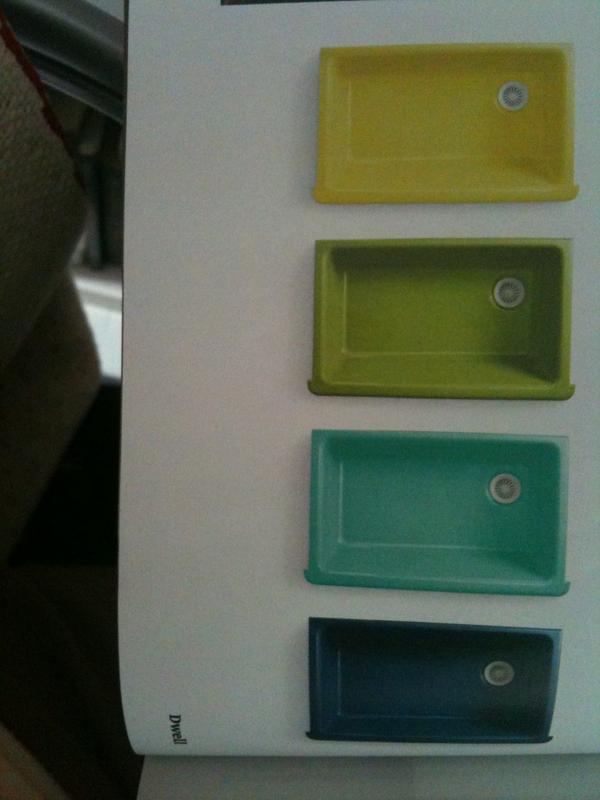 dwell's tweet image. Glad to hear it! Those are by @jonathanadler for @Kohler MT @capitalpixel colorful sinks in @dwell-I'm intrigued!