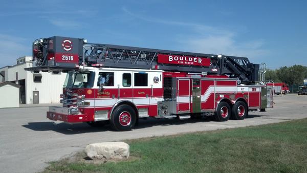 FrontRangeFire's tweet image. @bouldercolorado  Fire-Rescue's new #PierceMfg #ArrowXT platform.