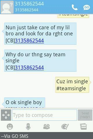 GO SMS Screenshot..wat she text me